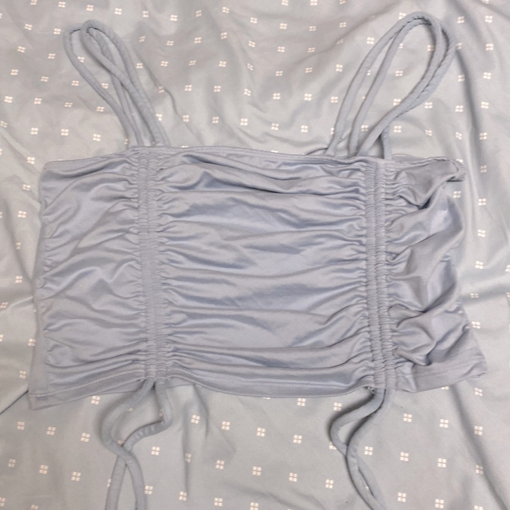 Baby blue crop top size meduim